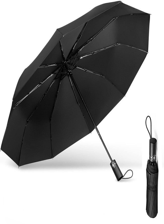 G4Free Portable Auto Travel Umbrella - Windproof for Rain and Wind, Auto Open Close Button, Perfect for Car, Men & Women (Black Dark) - Image 1